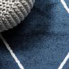 JONATHAN Y Cole Diamond Trellis Light Blue/White Runner Rug 2×8, Modern,Contemporary,Geometric,Casual, Easy-Cleaning for Living Room,Bedroom,Kitchen,Pet Friendly,Non-Shedding (SEU102C-28)(Navy/White)