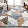 JONATHAN Y Colorblock Carved High-Low Multi Indoor Area Rug 3X5 ft, Aileen Geometric Scandi for Living Room, Bedroom, Kitchen, Easy-Cleaning, High Traffic, Pet-Friendly, Non-Shedding SNT107A-3(7’10” x 10′ (Rectangular))