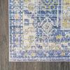 JONATHAN Y Darija Ornate Geometric Medallion Blue Indoor Area Rug, 3×5, Transitional, Traditional, Easy-Cleaning for Living Room, Bedroom, Kitchen, Pet Friendly, Non-Shedding (MDP308C-3)(Blue)