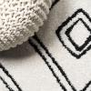 JONATHAN Y Deia Moroccan Style Diamond Shag White/Gray Indoor Area Rug, 3×5, Bohemian, Contemporary, Easy-Cleaning for Living Room, Bedroom, Kitchen, Pet Friendly, Non-Shedding (MOH401A-3)(5’1″ x 8′ (Rectangular))