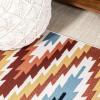 JONATHAN Y Diamond Kilim Yellow/Red/Blue Indoor Area Rug 3X5 ft, Konya Geometric for Living Room, Bedroom, Kitchen, Office, Easy-Cleaning, High Traffic, Pet-Friendly, Non-Shedding SWC101A-3(2′ x 8′ (Runner))