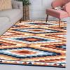 JONATHAN Y Diamond Kilim Yellow/Red/Blue Indoor Area Rug 3X5 ft, Konya Geometric for Living Room, Bedroom, Kitchen, Office, Easy-Cleaning, High Traffic, Pet-Friendly, Non-Shedding SWC101A-3(7’9″ x 10′ (Rectangular))
