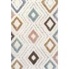 JONATHAN Y Diamond Tribal High-Low Multi/Cream Indoor Area Rug 3X5 ft, Amira for Living Room, Bedroom, Kitchen, Office, Easy-Cleaning, High Traffic, Pet-Friendly, Non-Shedding SNT108A-3(3′ x 5′ (Rectangular))
