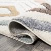 JONATHAN Y Diamond Tribal High-Low Multi/Cream Indoor Area Rug 3X5 ft, Amira for Living Room, Bedroom, Kitchen, Office, Easy-Cleaning, High Traffic, Pet-Friendly, Non-Shedding SNT108A-3(7’10” x 10′ (Rectangular))