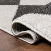 JONATHAN Y Draper Geometric Diamond Pattern White/Charcoal Indoor Area Rug, 3×5, Classic, Vintage, Easy-Cleaning for Living Room, Bedroom, Kitchen, Pet Friendly, Non-Shedding (ATH100A-3)(White/Darkgray)
