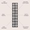 JONATHAN Y Draper Geometric Diamond Pattern White/Charcoal Indoor Area Rug, 3×5, Classic, Vintage, Easy-Cleaning for Living Room, Bedroom, Kitchen, Pet Friendly, Non-Shedding (ATH100A-3)(Darkgray/Lightgray)
