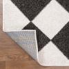 JONATHAN Y Draper Geometric Diamond Pattern White/Charcoal Indoor Area Rug, 3×5, Classic, Vintage, Easy-Cleaning for Living Room, Bedroom, Kitchen, Pet Friendly, Non-Shedding (ATH100A-3)(White/Charcoal)