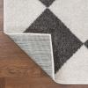 JONATHAN Y Draper Geometric Diamond Pattern White/Charcoal Indoor Area Rug, 3×5, Classic, Vintage, Easy-Cleaning for Living Room, Bedroom, Kitchen, Pet Friendly, Non-Shedding (ATH100A-3)(White/Darkgray)