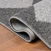 JONATHAN Y Draper Geometric Diamond Pattern White/Charcoal Indoor Area Rug, 3×5, Classic, Vintage, Easy-Cleaning for Living Room, Bedroom, Kitchen, Pet Friendly, Non-Shedding (ATH100A-3)(Darkgray/Lightgray)