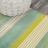 JONATHAN Y Duxbury Gradient Ticking Striped Green/Blue Indoor Area Rug, 3×5, Farmhouse, Classic, Easy-Cleaning for Living Room, Bedroom, Kitchen, Pet Friendly, Non-Shedding (LUX102B-3)(Green/Blue)