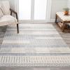JONATHAN Y Geometric High-Low Cream/Gray Indoor Area Rug 3X5 ft, Kerstin for Living Room, Bedroom, Kitchen, Office, Easy-Cleaning, High Traffic, Pet-Friendly, Non-Shedding SNT100A-3(3′ x 5′ (Rectangular))