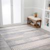 JONATHAN Y Geometric High-Low Cream/Gray Indoor Area Rug 3X5 ft, Kerstin for Living Room, Bedroom, Kitchen, Office, Easy-Cleaning, High Traffic, Pet-Friendly, Non-Shedding SNT100A-3(3′ x 5′ (Rectangular))