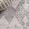 JONATHAN Y Idris Tribal Diamond Gray/Beige Indoor Area Rug, 3×5, Geometric, Bohemian, Casual, Easy-Cleaning for Living Room, Bedroom, Kitchen, Pet Friendly, Non-Shedding (MOH304A-3)(5’3″ x 7’5″ (Rectangular))