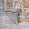 JONATHAN Y Indhira Ornate Medallion Blue/Gray Indoor Area Rug, 3×5, Bohemian, Vintage, Easy-Cleaning for Living Room, Bedroom, Kitchen, Pet Friendly, Non-Shedding (MDP212A-3)(White/Orange)