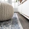 JONATHAN Y Indhira Ornate Medallion Blue/Gray Indoor Area Rug, 3×5, Bohemian, Vintage, Easy-Cleaning for Living Room, Bedroom, Kitchen, Pet Friendly, Non-Shedding (MDP212A-3)(Blue/Gray)