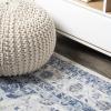 JONATHAN Y Indhira Ornate Medallion Blue/Gray Indoor Area Rug, 3×5, Bohemian, Vintage, Easy-Cleaning for Living Room, Bedroom, Kitchen, Pet Friendly, Non-Shedding (MDP212A-3)(Blue/Gray)