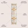 JONATHAN Y Indhira Ornate Medallion Blue/Gray Indoor Area Rug, 3×5, Bohemian, Vintage, Easy-Cleaning for Living Room, Bedroom, Kitchen, Pet Friendly, Non-Shedding (MDP212A-3)(White/Orange)