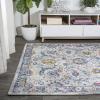 JONATHAN Y Izil Modern Light Gray/Blue Indoor Area Rug, 3×5, Bohemian, Vintage, Easy-Cleaning for Living Room, Bedroom, Kitchen, Pet Friendly, Non-Shedding (MDP210A-3)(5’3″ x 7’7″ (Rectangular))