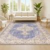 JONATHAN Y Lila Modern Tribal Medallion Light Blue/Ivory Indoor Area Rug, 3×5, Transitional, Traditional, Easy-Cleaning for Living Room, Bedroom, Kitchen, Pet Friendly, Non-Shedding (MDP306B-3)(Purple)