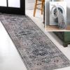 JONATHAN Y Machine Washable Indoor Area Rug 3X5 Red/Orange/Cream, Alacati Ogee Medallion for Living Room, Bedroom, Kitchen, Office, Easy-Cleaning, High Traffic, Pet-Friendly, Non-Shedding (WSH103A-3)(Dark Green/Dark Beige)