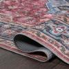 JONATHAN Y Machine Washable Indoor Area Rug 3X5 Red/Orange/Cream, Alacati Ogee Medallion for Living Room, Bedroom, Kitchen, Office, Easy-Cleaning, High Traffic, Pet-Friendly, Non-Shedding (WSH103A-3)(Red/Blue/Brown)