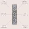 JONATHAN Y Machine Washable Indoor Area Rug 3X5 Red/Orange/Cream, Alacati Ogee Medallion for Living Room, Bedroom, Kitchen, Office, Easy-Cleaning, High Traffic, Pet-Friendly, Non-Shedding (WSH103A-3)(Dark Gray/Light Gray)