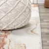 JONATHAN Y Marmo Abstract Marbled Indoor Area Rug 3×5, Gold/Gray, Modern, Contemporary, Easy-Cleaning for Living Room, Bedroom, Kitchen, Pet Friendly, Non-Shedding (CTP201C-3)(Orange/Cream)