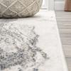 JONATHAN Y Marmo Abstract Marbled Indoor Area Rug 3×5, Gold/Gray, Modern, Contemporary, Easy-Cleaning for Living Room, Bedroom, Kitchen, Pet Friendly, Non-Shedding (CTP201C-3)(Gray/Cream)