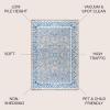 JONATHAN Y Modern Boho Floral Gray/Navy Indoor Area Rug, 3×5, Bohemian, Vintage, Easy-Cleaning for Living Room, Bedroom, Kitchen, Pet Friendly, Non-Shedding (MDP204A-3)(3′ x 5′ (Rectangular))