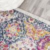 JONATHAN Y Modern Boho Vintage Trellis Blue/Multi Indoor Area Rug, 3×5, Bohemian, Traditional, Easy-Cleaning for Living Room, Bedroom, Kitchen, Pet Friendly, Non-Shedding (MDP205A-3)(Multi Color)