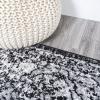 JONATHAN Y Modern Boho Vintage Trellis Blue/Multi Indoor Area Rug, 3×5, Bohemian, Traditional, Easy-Cleaning for Living Room, Bedroom, Kitchen, Pet Friendly, Non-Shedding (MDP205A-3)(Black/Ivory)