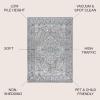 JONATHAN Y Modern Vintage Medallion Light Gray/Multi Runner Rug, 2×8, Country, Floral, Easy-Cleaning for Living Room, Bedroom, Kitchen, Pet Friendly, Non-Shedding (MDP102A-28)(5’3″ x 7’6″ (Rectangular))