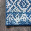 JONATHAN Y Moroccan Hype Boho Vintage Tribal Blue/White Indoor Area Rug, 3×5, Bohemian, Vintage, Easy-Cleaning for Living Room, Bedroom, Kitchen, Pet Friendly, Non-Shedding (MOH102A-3)(2’3″ x 8′ (Runner))