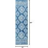 JONATHAN Y Moroccan Hype Boho Vintage Tribal Blue/White Indoor Area Rug, 3×5, Bohemian, Vintage, Easy-Cleaning for Living Room, Bedroom, Kitchen, Pet Friendly, Non-Shedding (MOH102A-3)(2’3″ x 8′ (Runner))