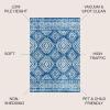 JONATHAN Y Moroccan Hype Boho Vintage Tribal Blue/White Indoor Area Rug, 3×5, Bohemian, Vintage, Easy-Cleaning for Living Room, Bedroom, Kitchen, Pet Friendly, Non-Shedding (MOH102A-3)(7’9″ x 10′ (Rectangular))
