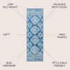 JONATHAN Y Moroccan Hype Boho Vintage Tribal Blue/White Indoor Area Rug, 3×5, Bohemian, Vintage, Easy-Cleaning for Living Room, Bedroom, Kitchen, Pet Friendly, Non-Shedding (MOH102A-3)(2’3″ x 8′ (Runner))