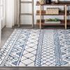 JONATHAN Y Moroccan Hype Boho Vintage Tribal Cream/Blue Indoor Area Rug, 3×5, Bohemian, Vintage, Easy-Cleaning for Living Room, Bedroom, Kitchen, Pet Friendly, Non-Shedding (MOH103A-3)(3′ x 5′ (Rectangular))