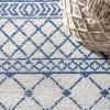 JONATHAN Y Moroccan Hype Boho Vintage Tribal Cream/Blue Indoor Area Rug, 3×5, Bohemian, Vintage, Easy-Cleaning for Living Room, Bedroom, Kitchen, Pet Friendly, Non-Shedding (MOH103A-3)(7’9″ x 10′ (Rectangular))