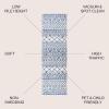JONATHAN Y Moroccan Hype Boho Vintage Tribal Cream/Blue Indoor Area Rug, 3×5, Bohemian, Vintage, Easy-Cleaning for Living Room, Bedroom, Kitchen, Pet Friendly, Non-Shedding (MOH103A-3)(2’3″ x 8′ (Runner))