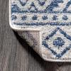 JONATHAN Y Moroccan Hype Boho Vintage Tribal Cream/Blue Indoor Area Rug, 3×5, Bohemian, Vintage, Easy-Cleaning for Living Room, Bedroom, Kitchen, Pet Friendly, Non-Shedding (MOH103A-3)(2’3″ x 8′ (Runner))