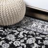 JONATHAN Y Palmette Modern Floral Gray/Cream Indoor Area Rug, 3×5, Vintage, Bohemian, Easy-Cleaning for Living Room, Bedroom, Kitchen, Pet Friendly, Non-Shedding (MDP503C-3)(Cream/Gray/Black)