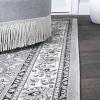 JONATHAN Y Palmette Modern Floral Gray/Cream Indoor Area Rug, 3×5, Vintage, Bohemian, Easy-Cleaning for Living Room, Bedroom, Kitchen, Pet Friendly, Non-Shedding (MDP503C-3)(Gray/Ivory)
