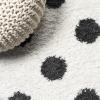 JONATHAN Y Pere Charcoal Dot Shag White/Gray Indoor Area Rug, 3×5, Modern, Bohemian, Contemporary, Easy-Cleaning for Living Room, Bedroom, Kitchen, Pet Friendly, Non-Shedding (MOH411A-3)(4′ x 6′ (Rectangular))