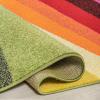 JONATHAN Y Prism Geometric Striped Indoor Area Rug 3×5, Orange/Green/Blue, Modern, Coastal, Easy-Cleaning for Living Room, Bedroom, Kitchen, Pet Friendly, Non-Shedding (DZC101A-3)(Orange/Green/Blue)