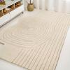 JONATHAN Y Retro Striped Handwoven Wool Ivory/Beige Shaped Indoor Area Rug, 5×8, Bohemian, Abstract, Easy-Cleaning for Living Room, Bedroom, Kitchen, Pet Friendly, Non-Shedding (GST103A-5)(Ivory/Beige)