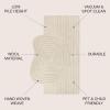 JONATHAN Y Retro Striped Handwoven Wool Ivory/Beige Shaped Indoor Area Rug, 5×8, Bohemian, Abstract, Easy-Cleaning for Living Room, Bedroom, Kitchen, Pet Friendly, Non-Shedding (GST103A-5)(Ivory/Beige)