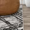 JONATHAN Y Slant Abstract Gray/Blue Indoor Area Rug 3X5 ft, Modern for Living Room, Bedroom, Kitchen, Office, Easy-Cleaning, High Traffic, Pet-Friendly, Non-Shedding SOR201B-3(Black/Gray)