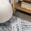 JONATHAN Y Slant Abstract Gray/Blue Indoor Area Rug 3X5 ft, Modern for Living Room, Bedroom, Kitchen, Office, Easy-Cleaning, High Traffic, Pet-Friendly, Non-Shedding SOR201B-3(Gray/Turquoise)