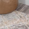 JONATHAN Y Slant Abstract Gray/Blue Indoor Area Rug 3X5 ft, Modern for Living Room, Bedroom, Kitchen, Office, Easy-Cleaning, High Traffic, Pet-Friendly, Non-Shedding SOR201B-3(Beige/Gray)