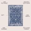 JONATHAN Y Soleiman Modern Navy Indoor Area Rug, 3×5, Vintage, Transitional, Easy-Cleaning for Living Room, Bedroom, Kitchen, Pet Friendly, Non-Shedding (MDP404A-3)(5’2″ x 7’5″ (Rectangular))